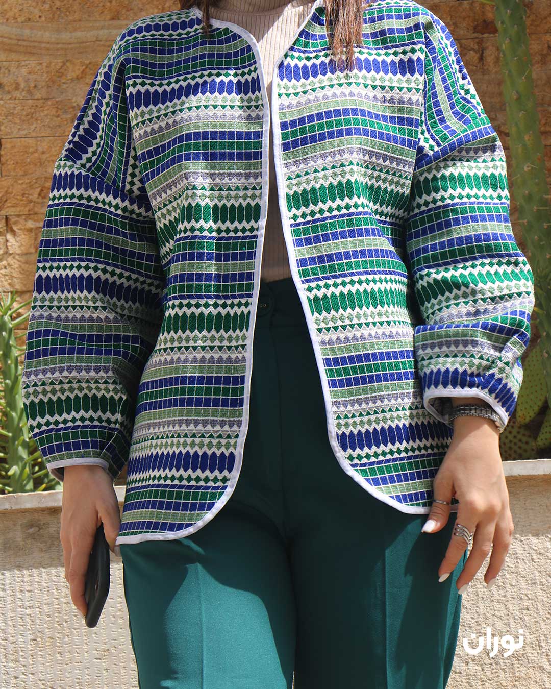 کت سنتی کوتاه زنانه سبز