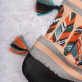 شال نخی پاییزه مشکی نارنجی