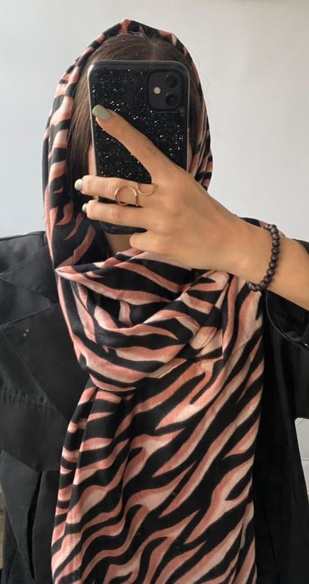 شال پاییزه موهر صورتی پلنگی