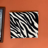 شال پاییزه موهر سفید مشکی پلنگی