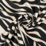 شال پاییزه موهر سفید مشکی پلنگی