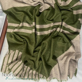 شال موهر پاییزه طوسی سبز 104703