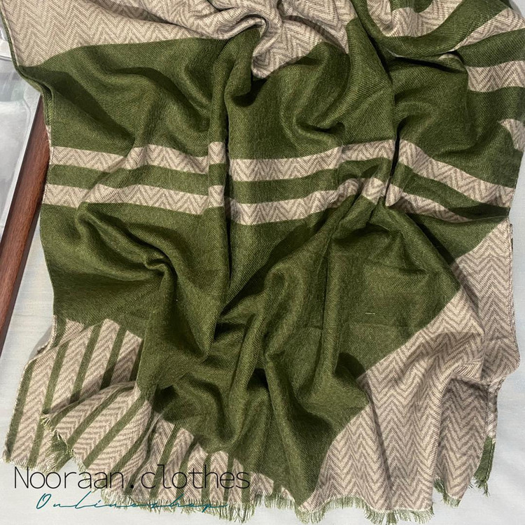 شال موهر پاییزه طوسی سبز 104703
