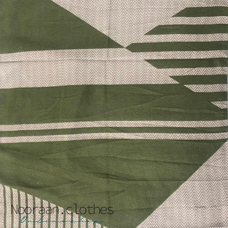 شال موهر پاییزه طوسی سبز 104703