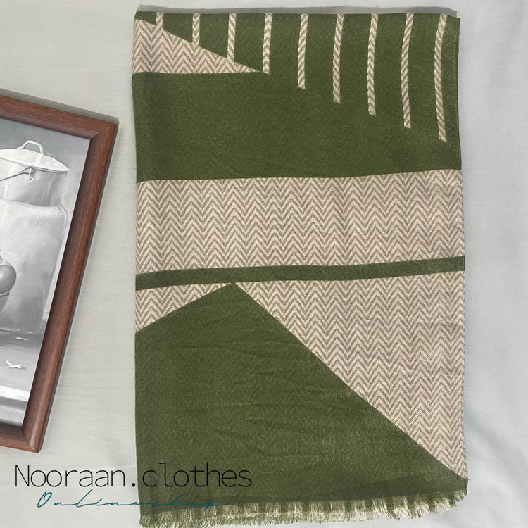 شال موهر پاییزه طوسی سبز 104703