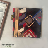 شال نخی تابستانه طرحدار مشکی 104003