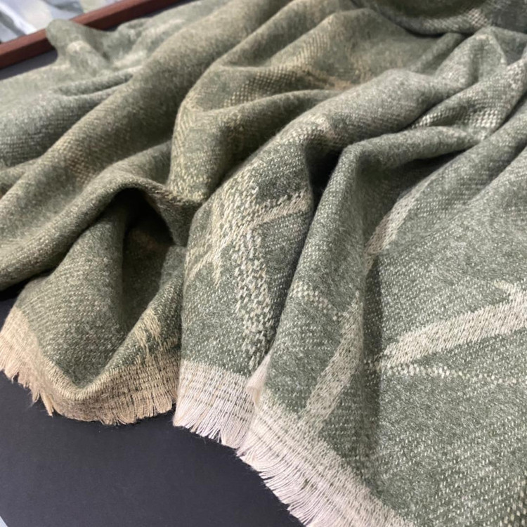 شال پاییزه موهر نارنجی طرحدار 104805