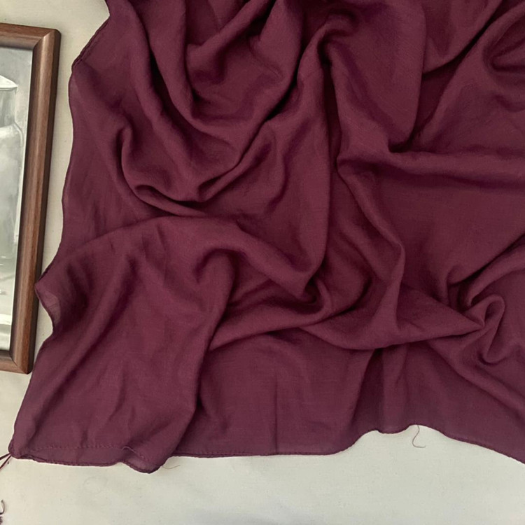 شال نخی اسلپ ساده بادمجانی 107103