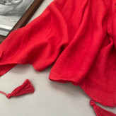 شال نخی بهاره قرمز ساده اسلپ 107113