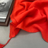 شال نخی بهاره نارنجی ساده اسلپ 107115