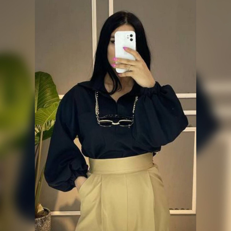 شومیز مجلسی مشکی مازراتی 120402