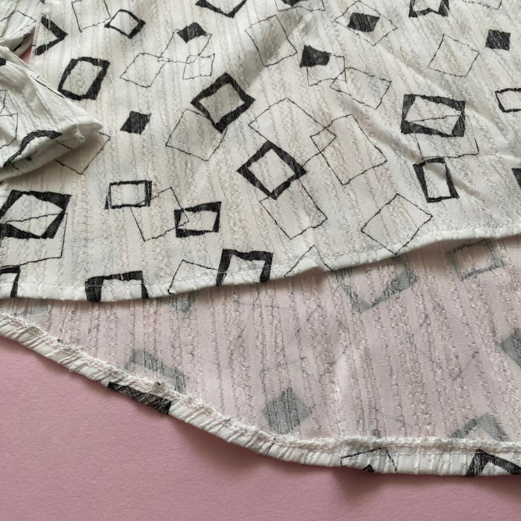 شومیز بهاره طرحدار سفید