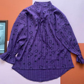 شومیز بهاره طرحدار بنفش