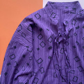 شومیز بهاره طرحدار بنفش