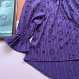 شومیز بهاره طرحدار بنفش