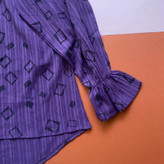 شومیز بهاره طرحدار بنفش