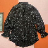 شومیز بهاره طرحدار مشکی