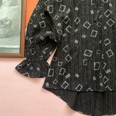 شومیز بهاره طرحدار مشکی