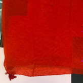 شال ساده پلیسه نخی قرمز