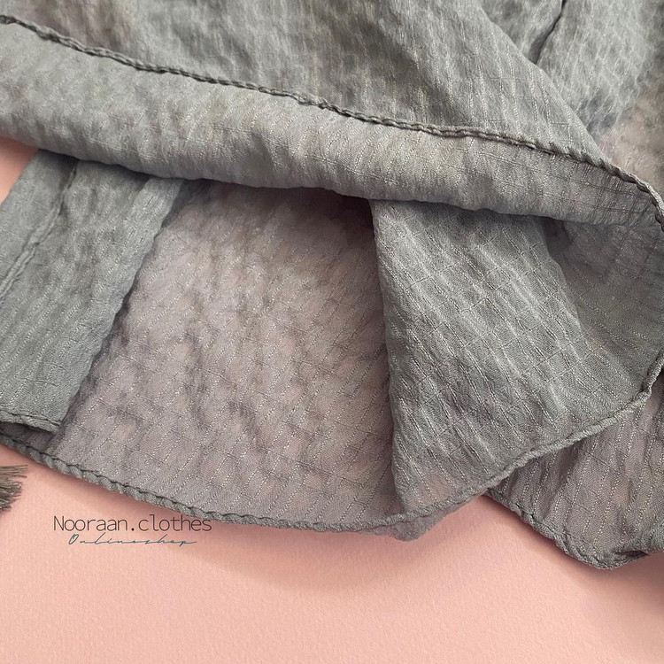 شال طوسی ساده - پفکی