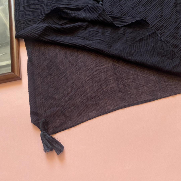 شال بهاره سورمه ای پلیسه