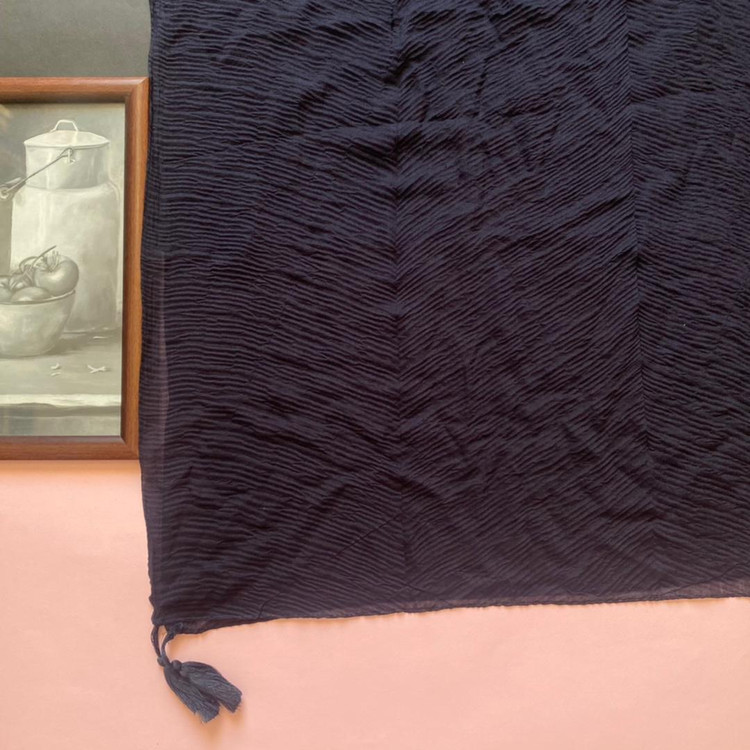 شال بهاره سورمه ای پلیسه