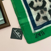 شال سبز پلنگی نخی