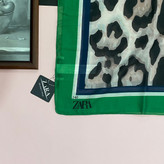 شال سبز پلنگی نخی