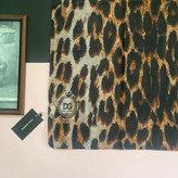 شال قهوه ای پلنگی نخی