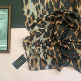 شال قهوه ای پلنگی نخی