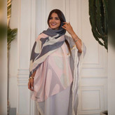 شال نخی صورتی و سبز