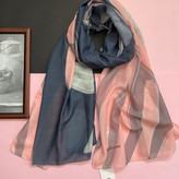 شال نخی صورتی و سبز