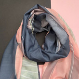 شال نخی صورتی و سبز