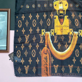 شال نخی قهوه ای LV