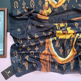 شال نخی قهوه ای LV