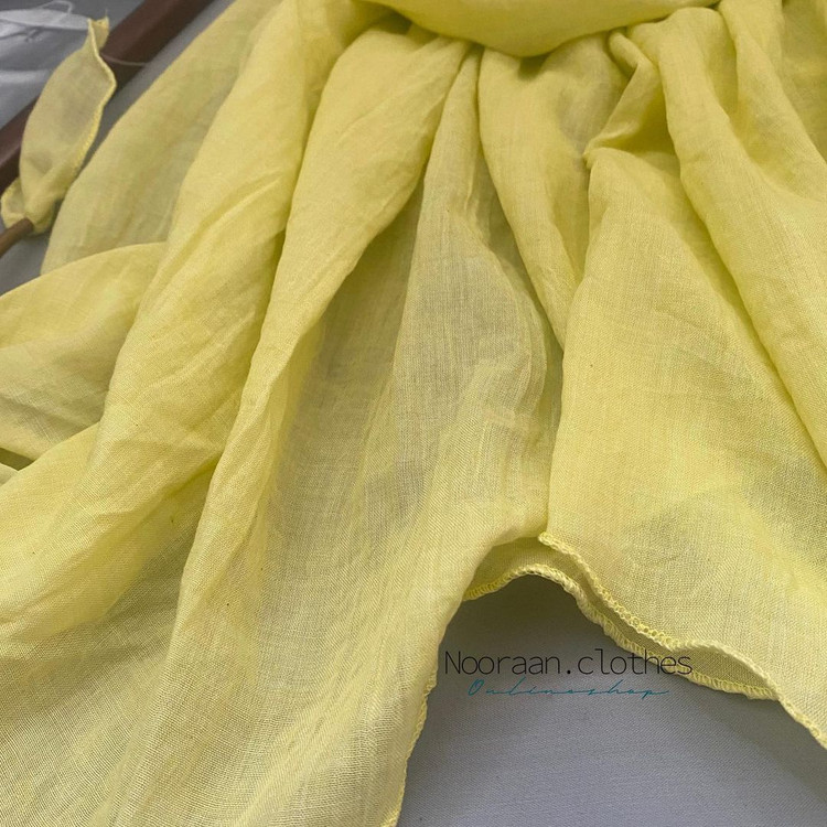 شال زرد مزونی نخی