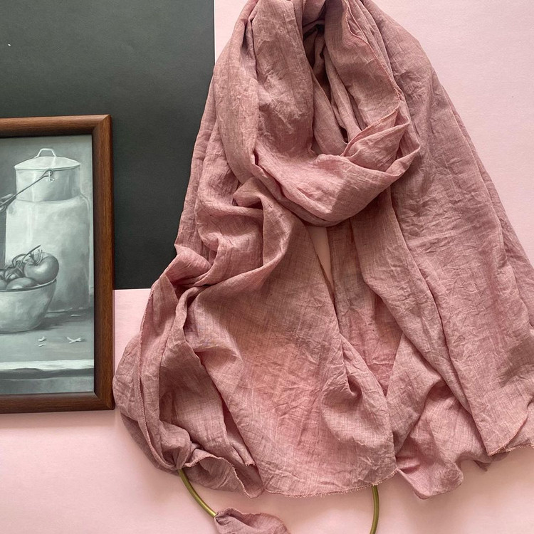 شال گلبهی نخی مزونی ساده