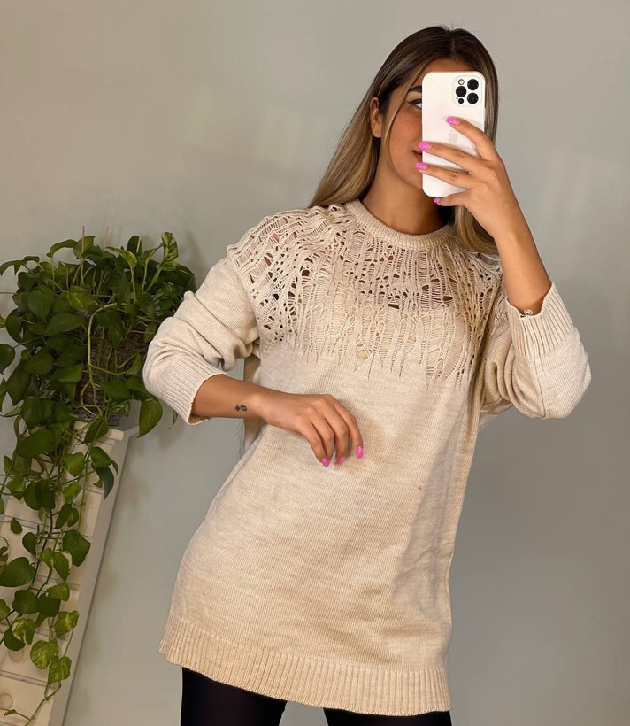 بافت زنانه کرمی - بالا عنکبوتی