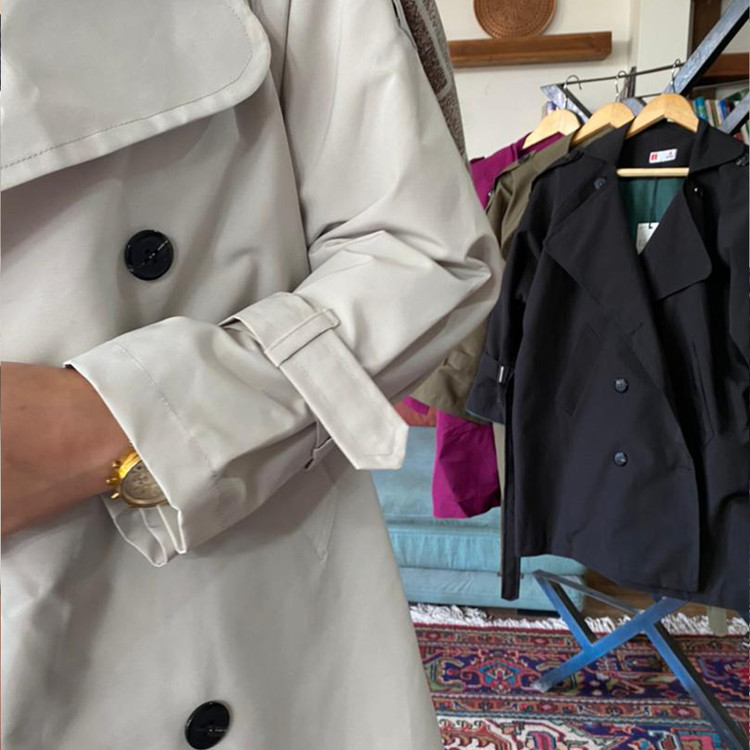 کت کتان آستر دار - بارانی سفید