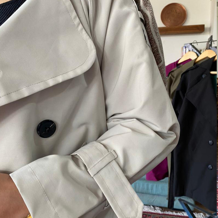 کت کتان آستر دار - بارانی سفید