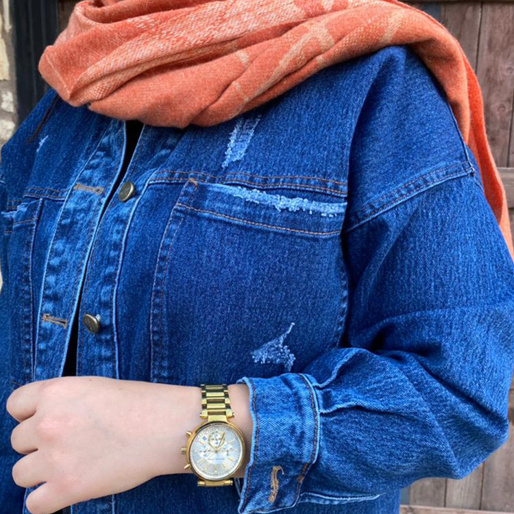 مانتو جین آبی