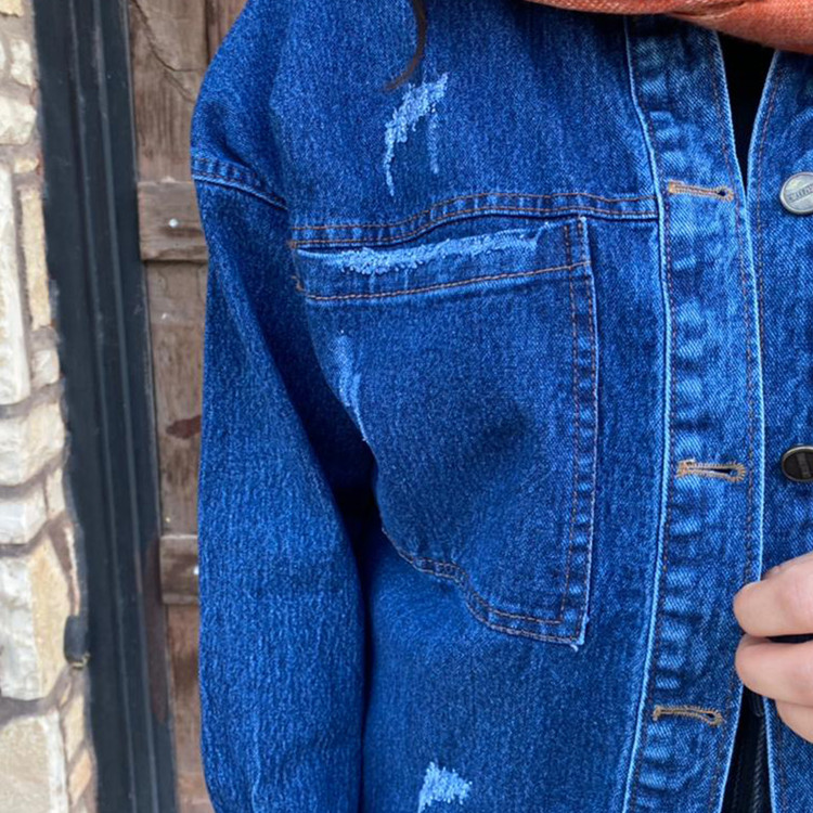 مانتو جین آبی