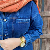 مانتو جین آبی