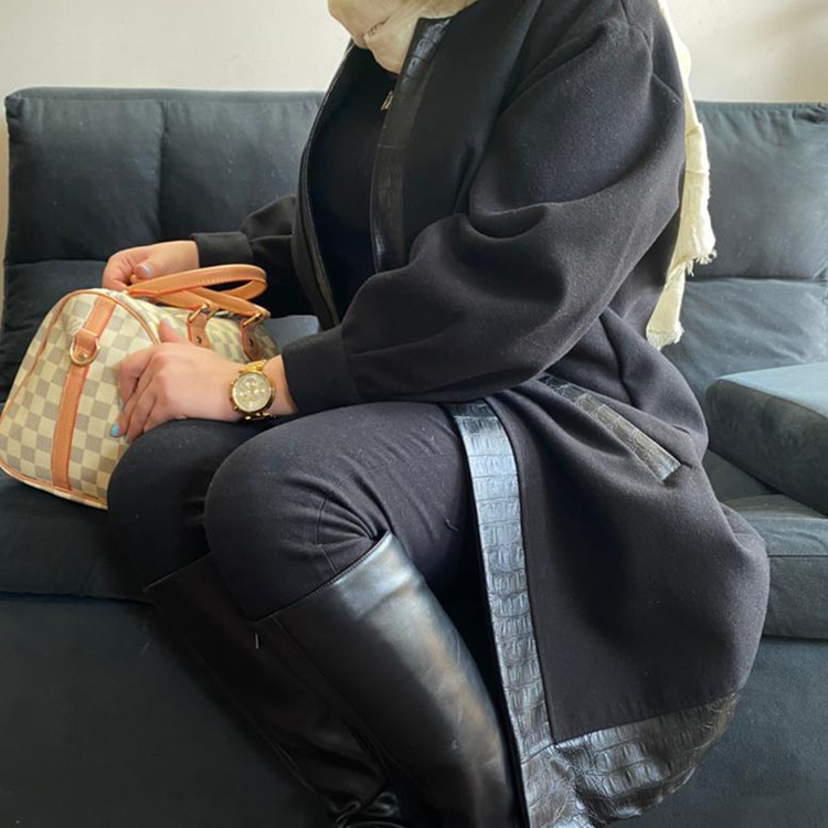 پالتو فوتر زنانه خرج کار چرم