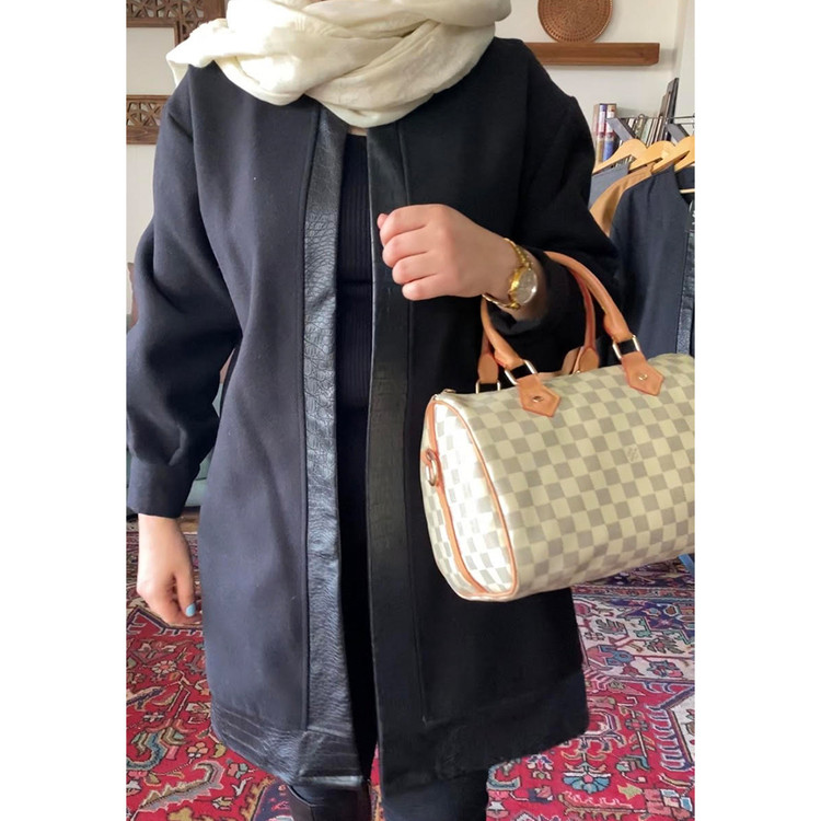 پالتو فوتر زنانه خرج کار چرم