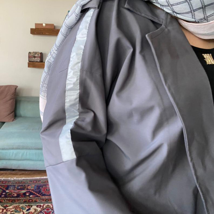 بارانی طوسی کتان TC