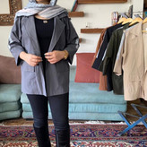 بارانی طوسی کتان TC