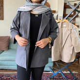 بارانی طوسی کتان TC