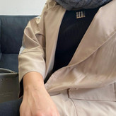 بارانی کرمی کتان TC