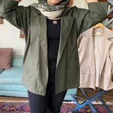 بارانی سبز یشمی کتان TC